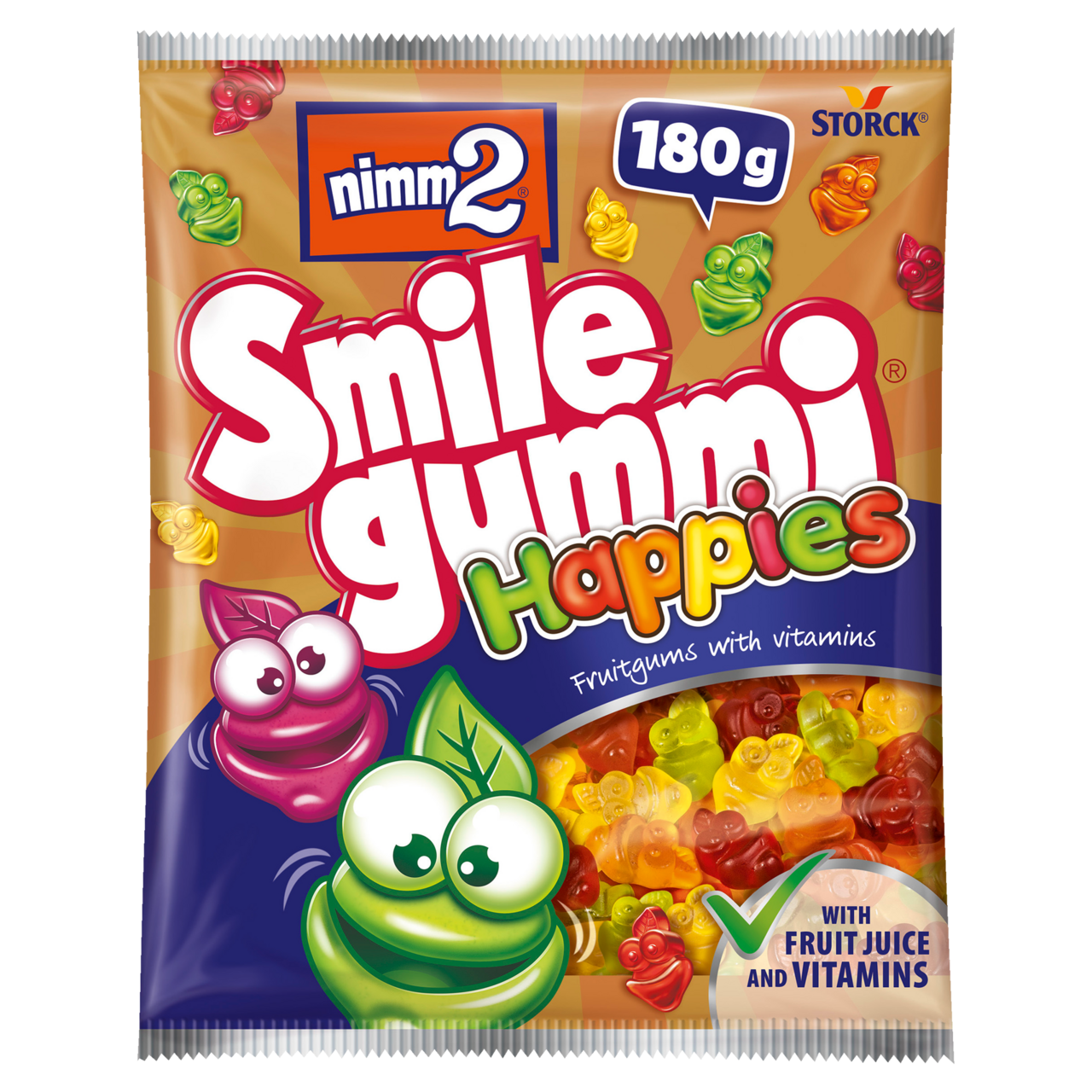 nimm2 Smile Gummi Happies Bonbóny 180 g