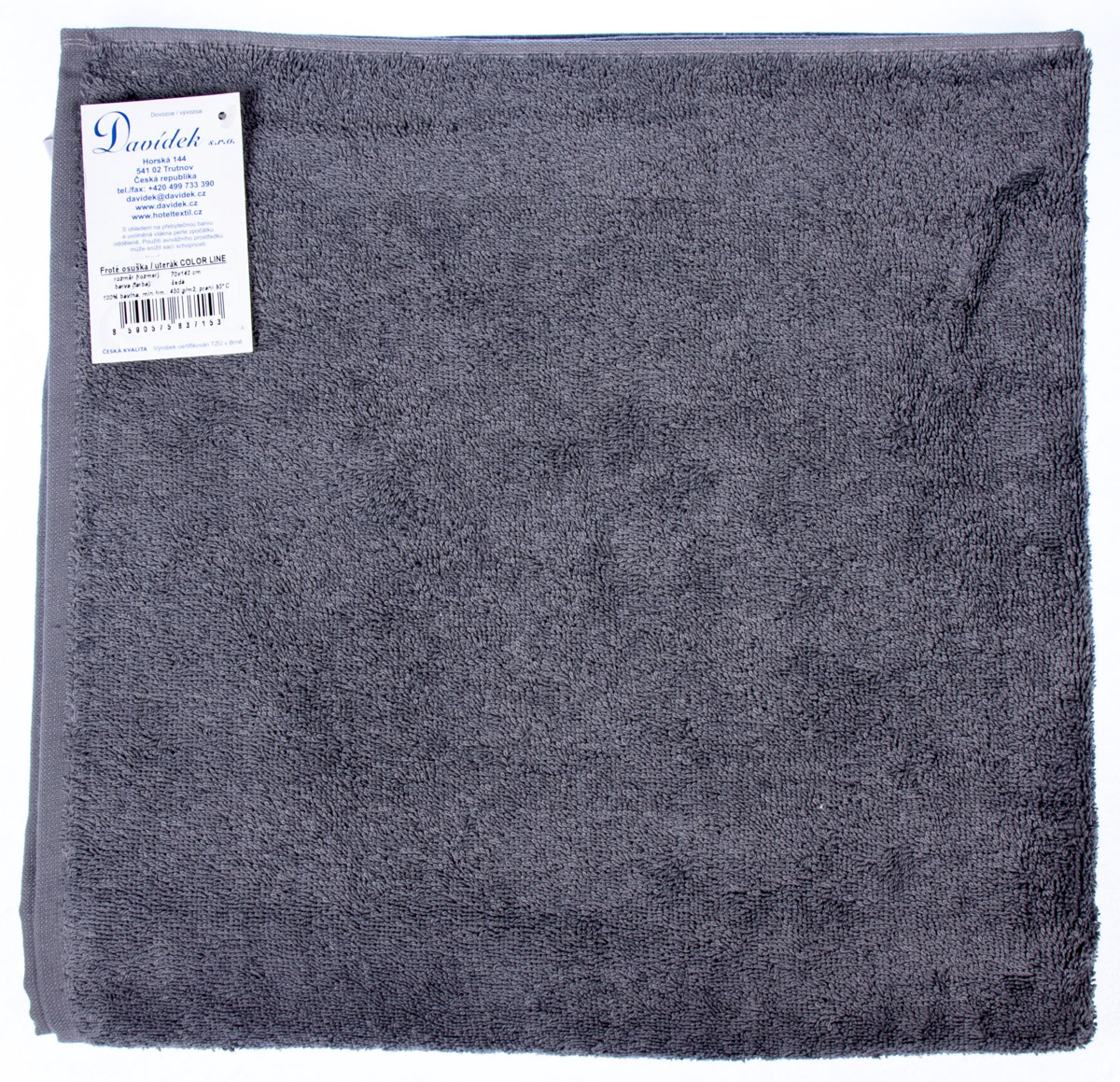 DAVÍDEK Osuška froté Color Line 70 x 140 cm šedá 1 ks