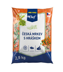 METRO Chef Česká mrkev s hráškem mraž. 2,5 kg