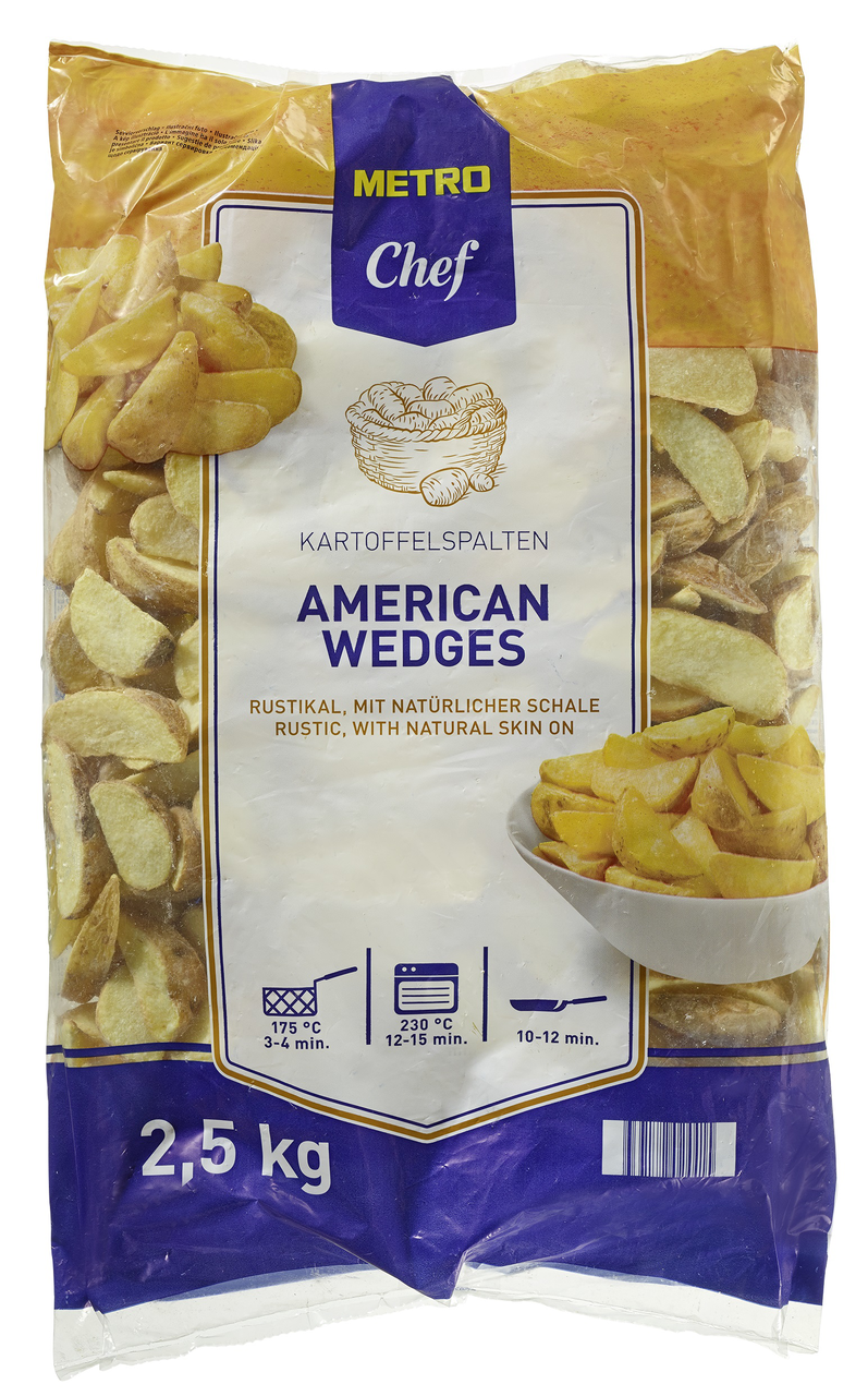 METRO Chef Americké brambory Wedges American Style mraž. 4 x 2,5 kg