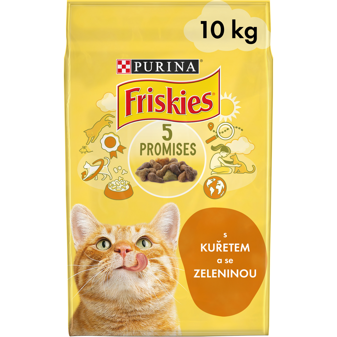 Friskies granule pro kočky kuře, zelenina 10 kg