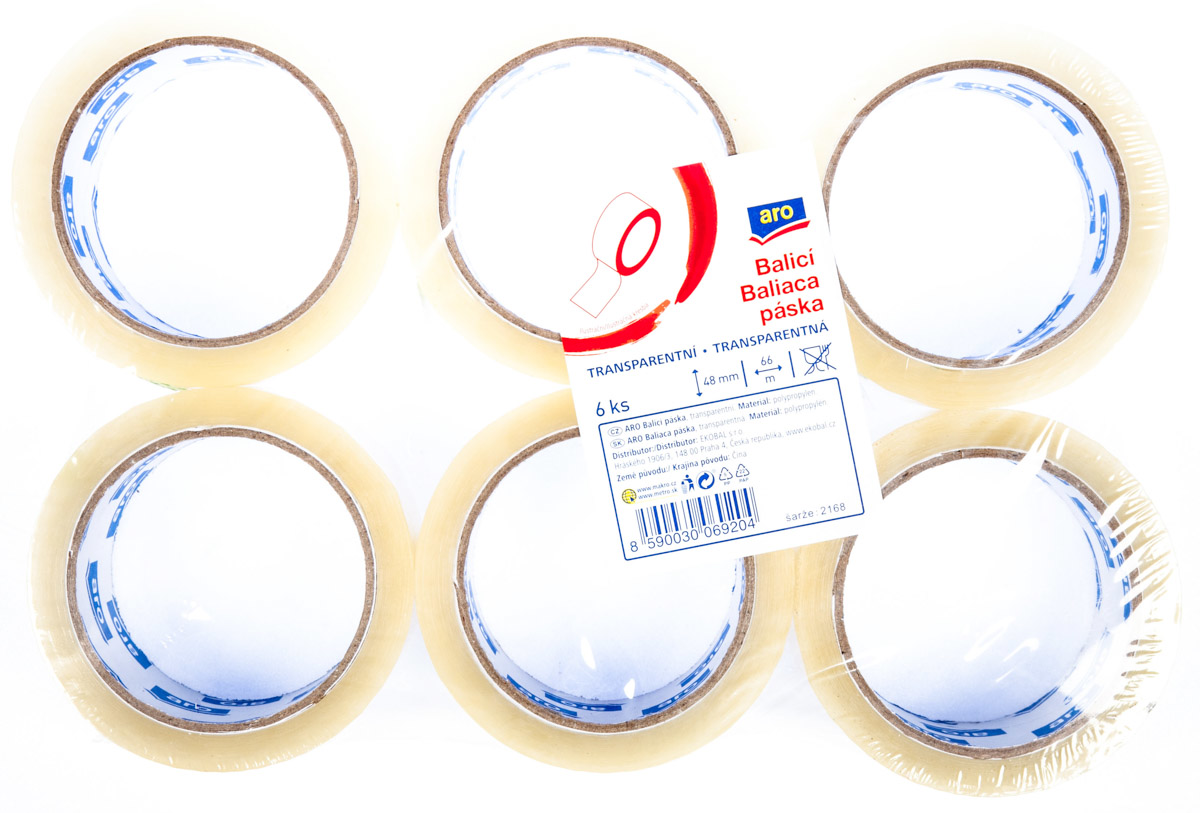 aro Páska balicí 48 x 66 m transparentní 6 ks