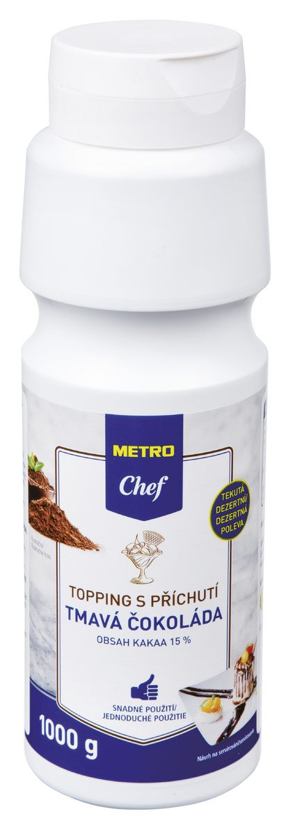 METRO Chef Topping příchuť tmavá čokoláda 1 kg