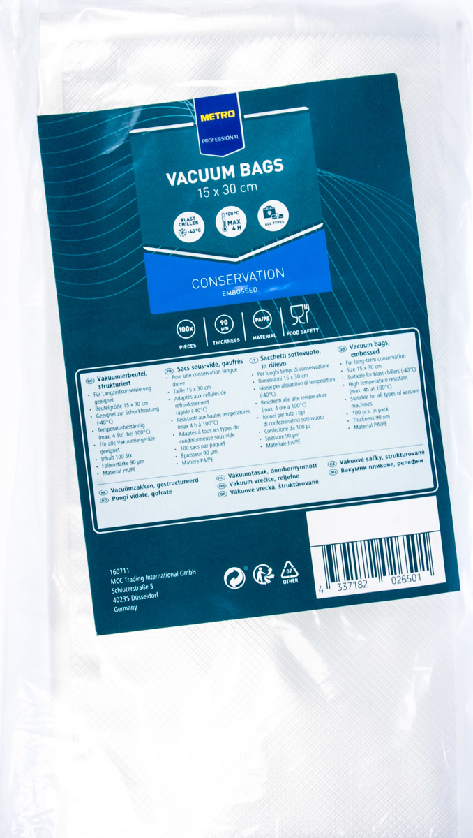 METRO PROFESSIONAL Sáčky vakuovací vroubkované 15 x 30 cm 100 ks
