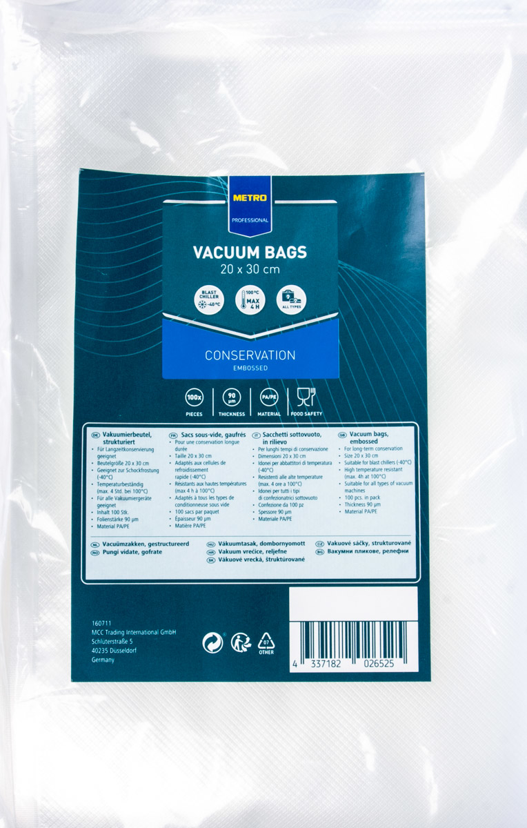 METRO PROFESSIONAL Sáčky vakuovací vroubkované 20 x 30 cm 100 ks