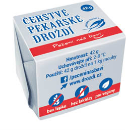 Droždí pekařské čerstvé chlaz. 24 x 42 g