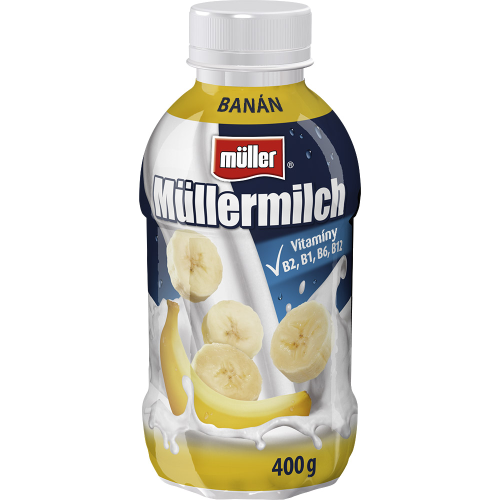 Müllermilch mléčný nápoj s banánovou příchutí chlaz. 400 g