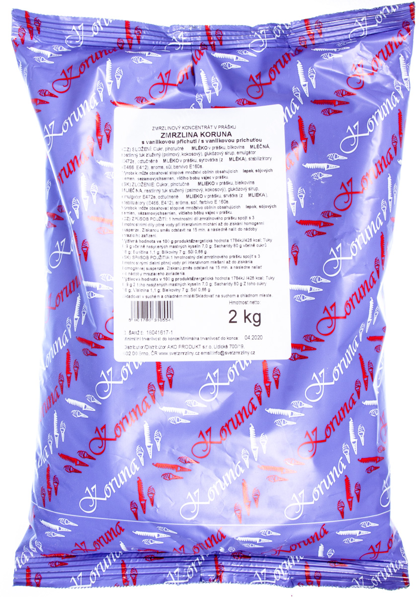 KORUNA Zmrzlinová směs příchuť vanilka 2 kg