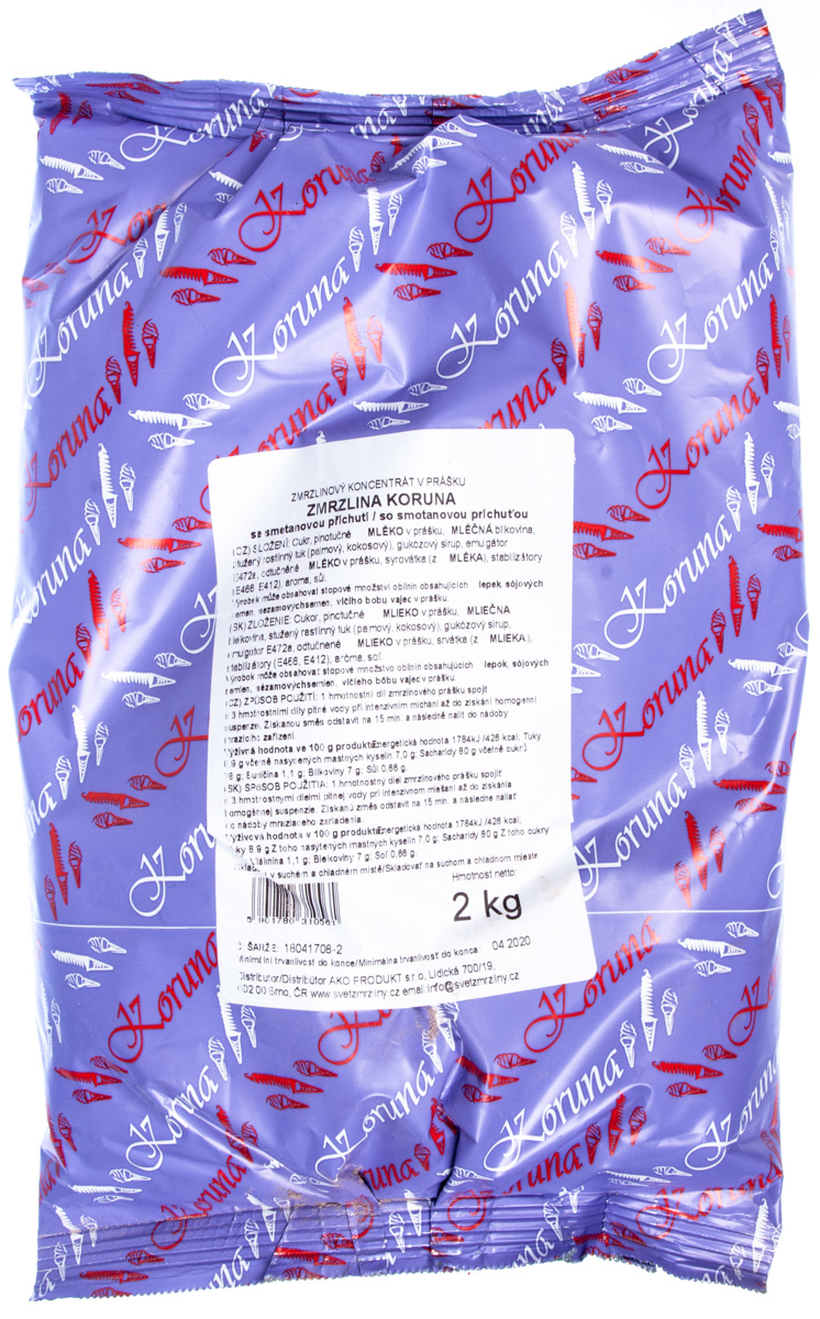 KORUNA Zmrzlinová směs příchuť smetana 2 kg