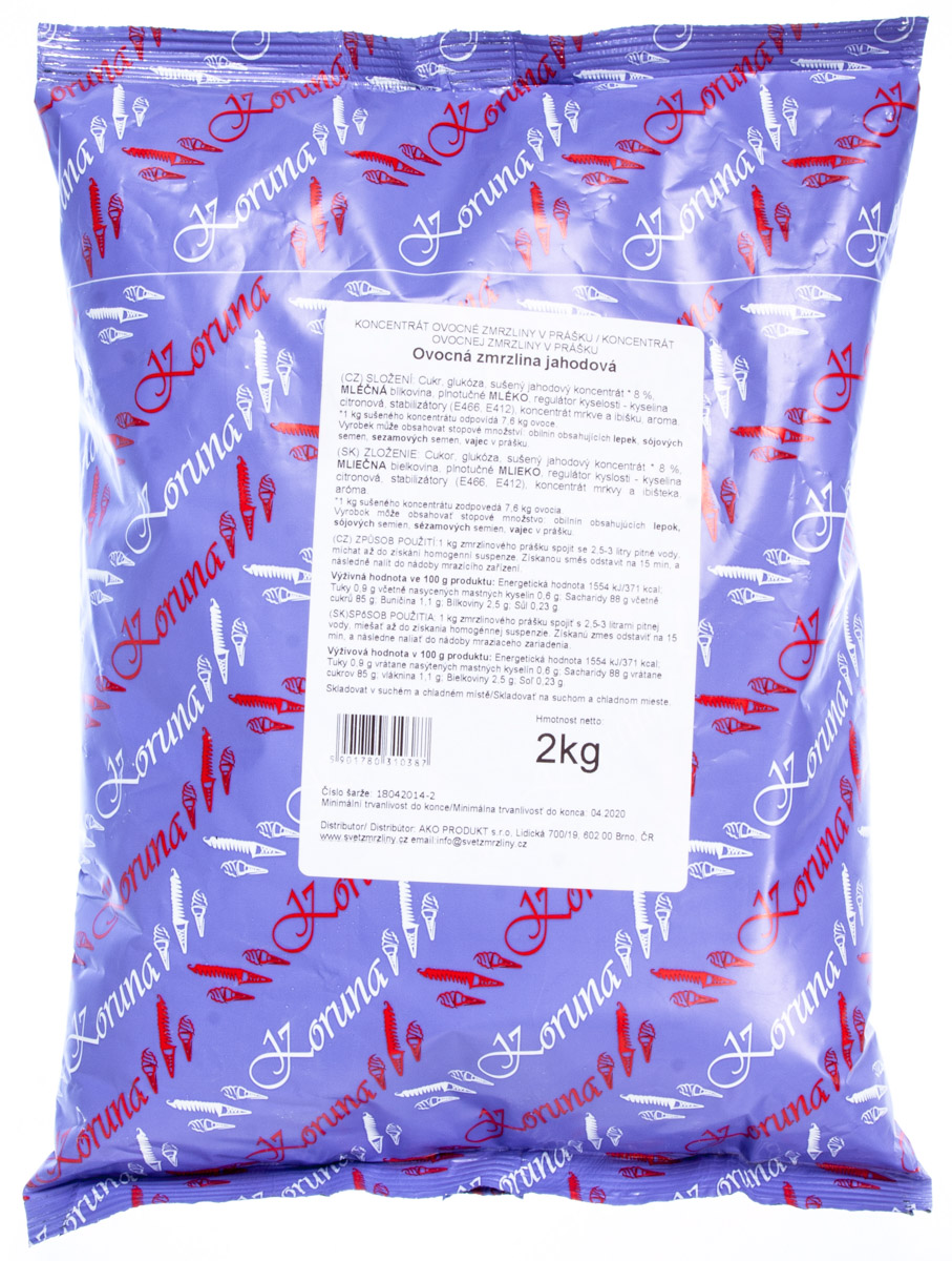 KORUNA Zmrzlinová směs příchuť jahoda 2 kg
