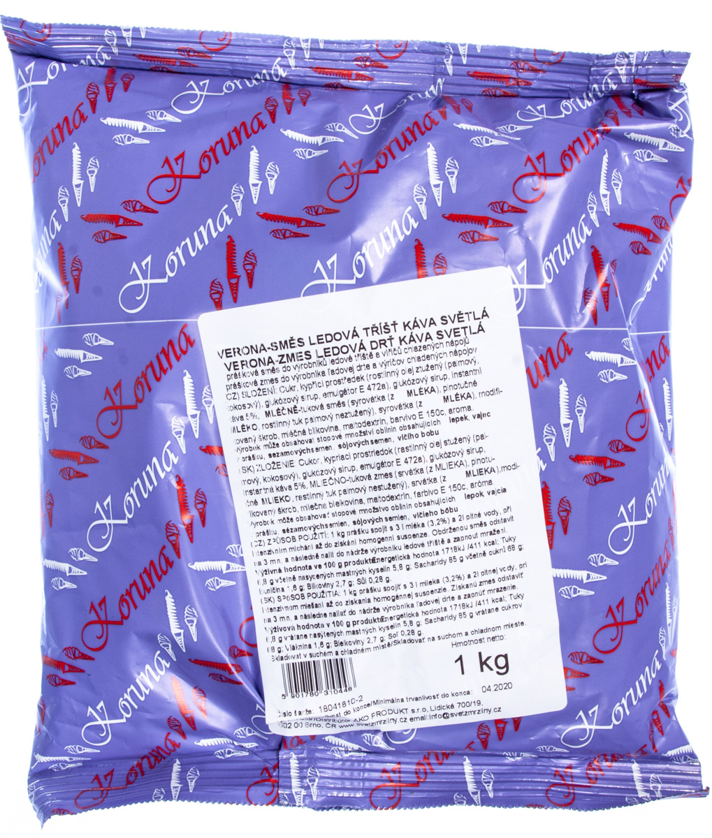 Ledová tříšť světlá ledová káva 1 kg