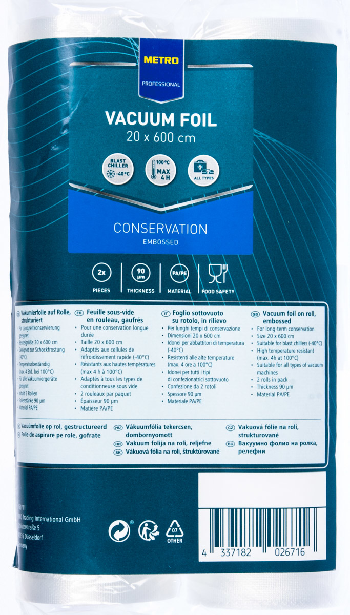 METRO PROFESSIONAL Sáčky vakuovací role 20 x 600 cm 2 ks