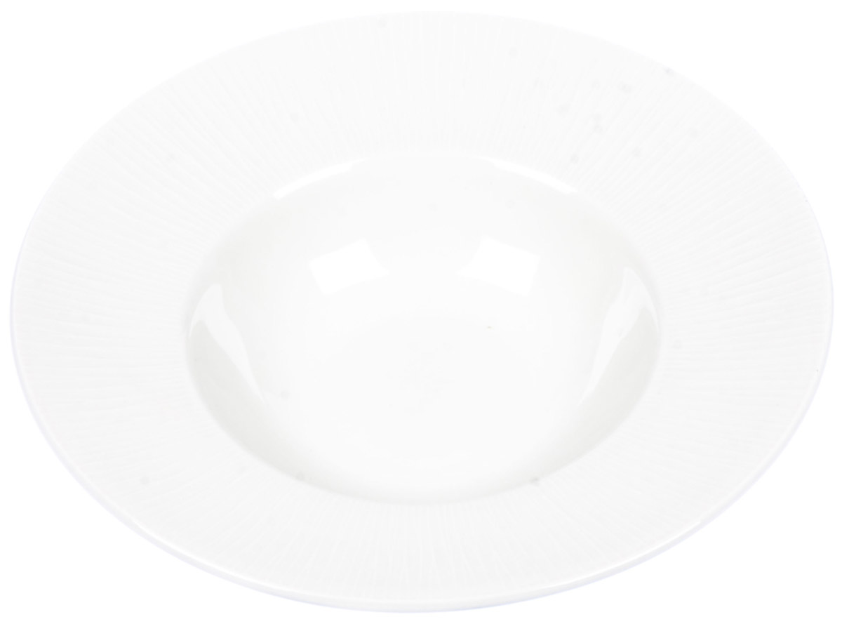 Talíř hluboký 24 cm bambus bílý 12 ks