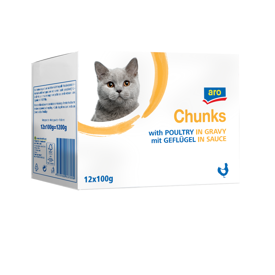aro Kapsička pro kočky drůbeží 12 x 100 g