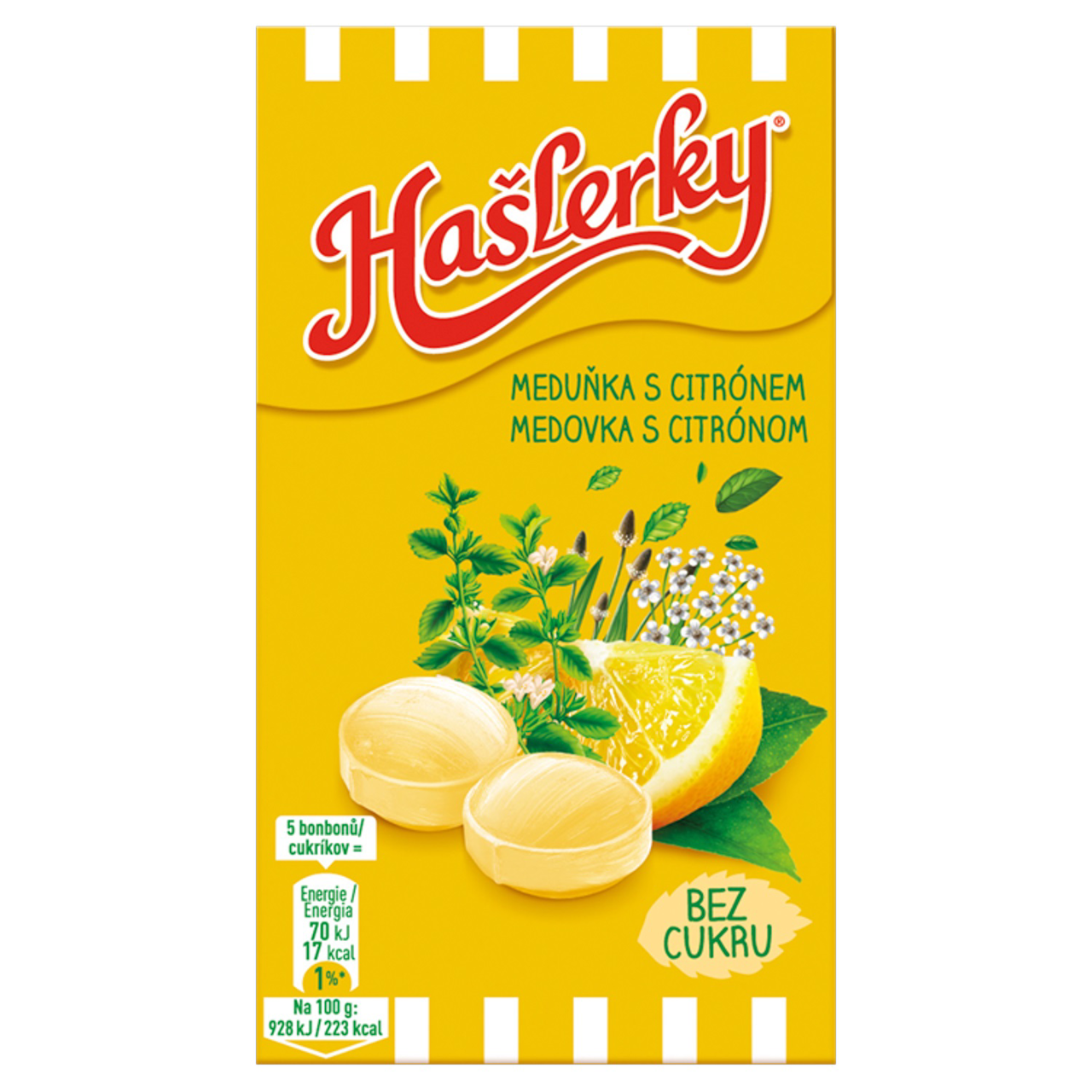 Hašlerky Bonbóny meduňka s citrónem 20x35g
