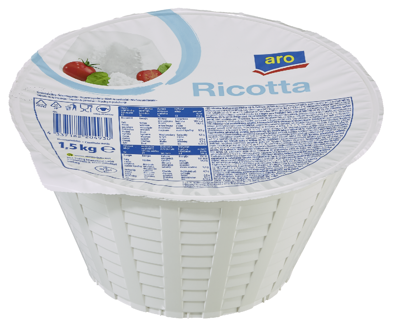 aro Ricotta 45 % sýr chlaz. 1,5 kg