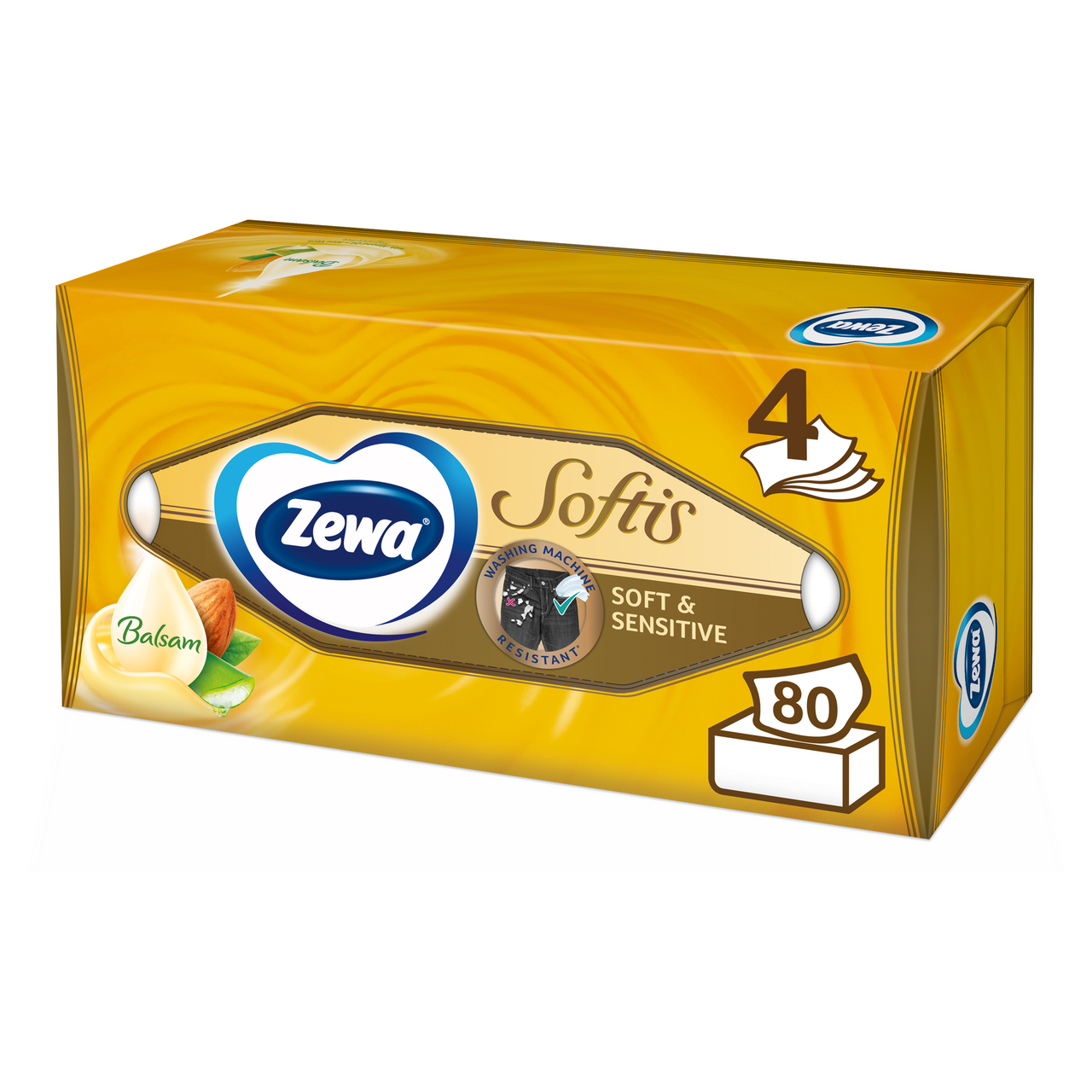 Zewa Almond&Aloe kapesníky 80 ks box