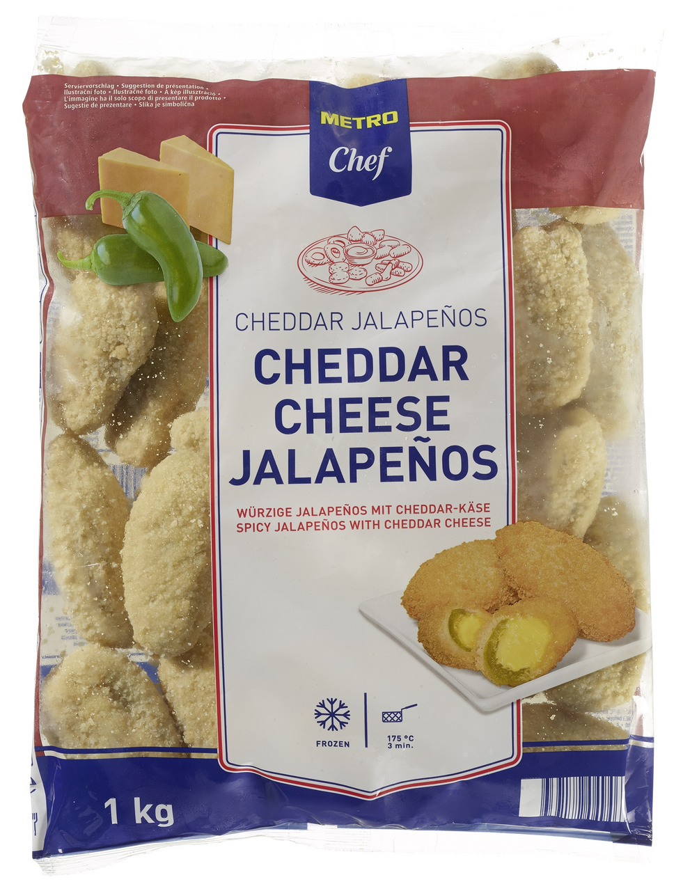 METRO Chef Jalapenos cheddar sýr mraž. 1 kg