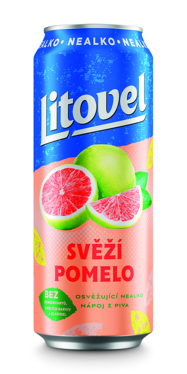 Litovel Nápoj z piva nealkoholický Pomelo 6 x 500 ml plech