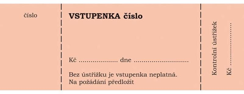 OPTYS Vstupenky bločkové 100lístků 14 x 5 cm 4 ks