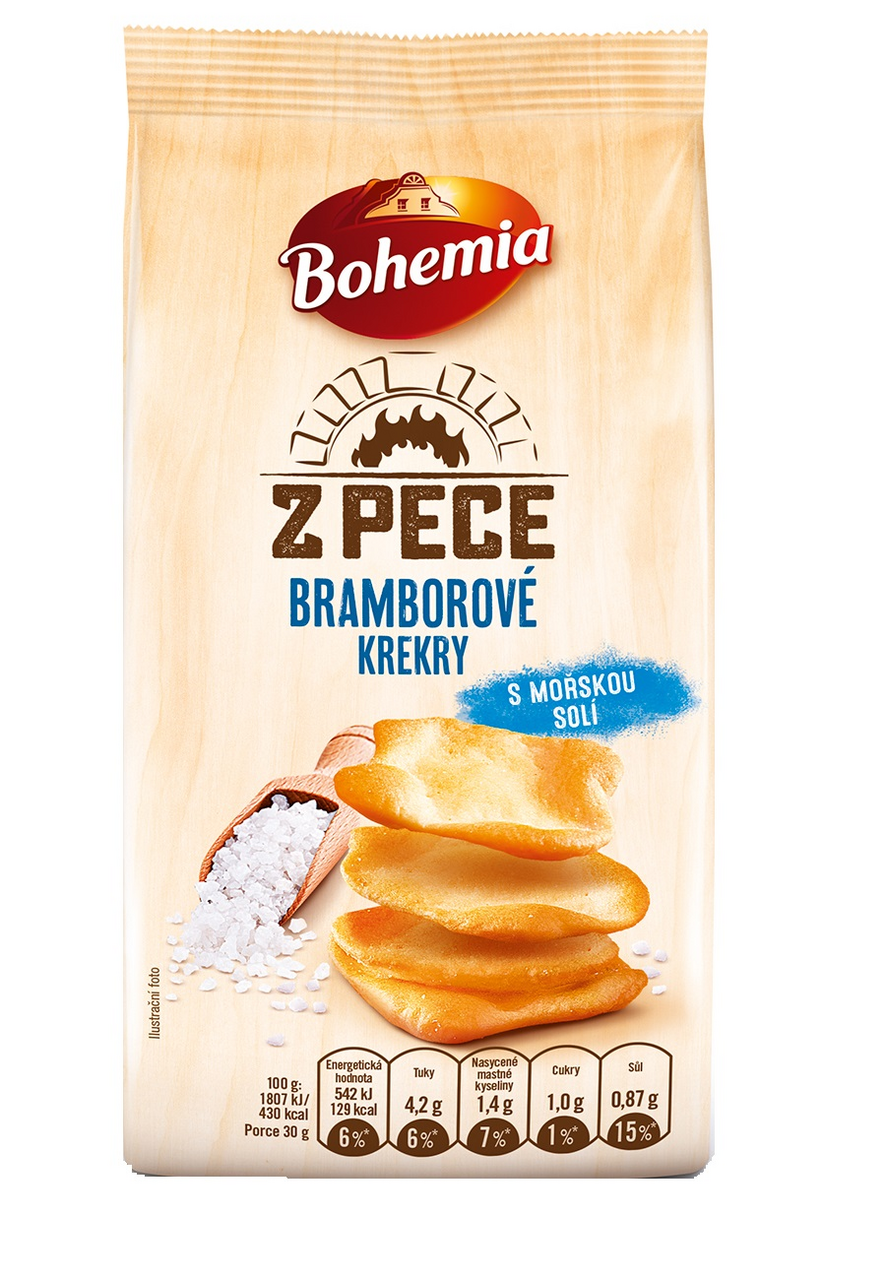 Bohemia Krekry bramborové z pece mořská sůl 90 g