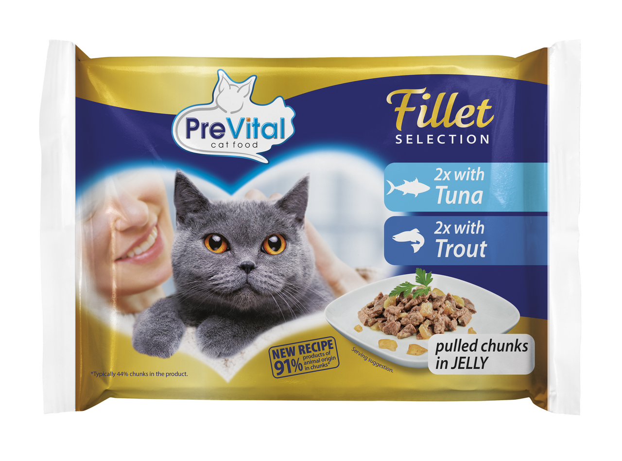 PreVital Kapsička tuňák-pstruh pro kočky 4 x 85 g