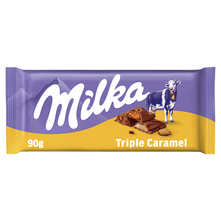 Milka Čokoláda Triple caramel 90 g