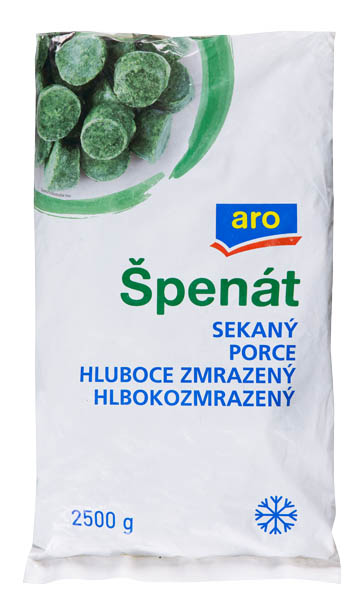 aro Špenát sekaný porce mraž. 2,5 kg