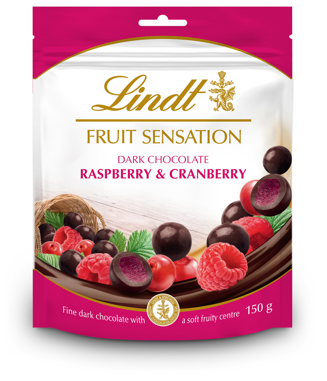 Lindt Sensation maliny/brusinky 150 g