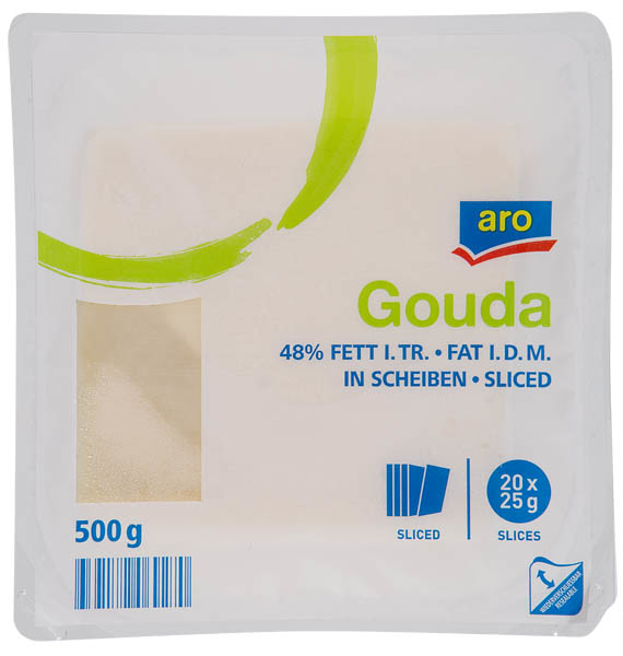aro Gouda 48% sýr plátky chlaz. 500 g