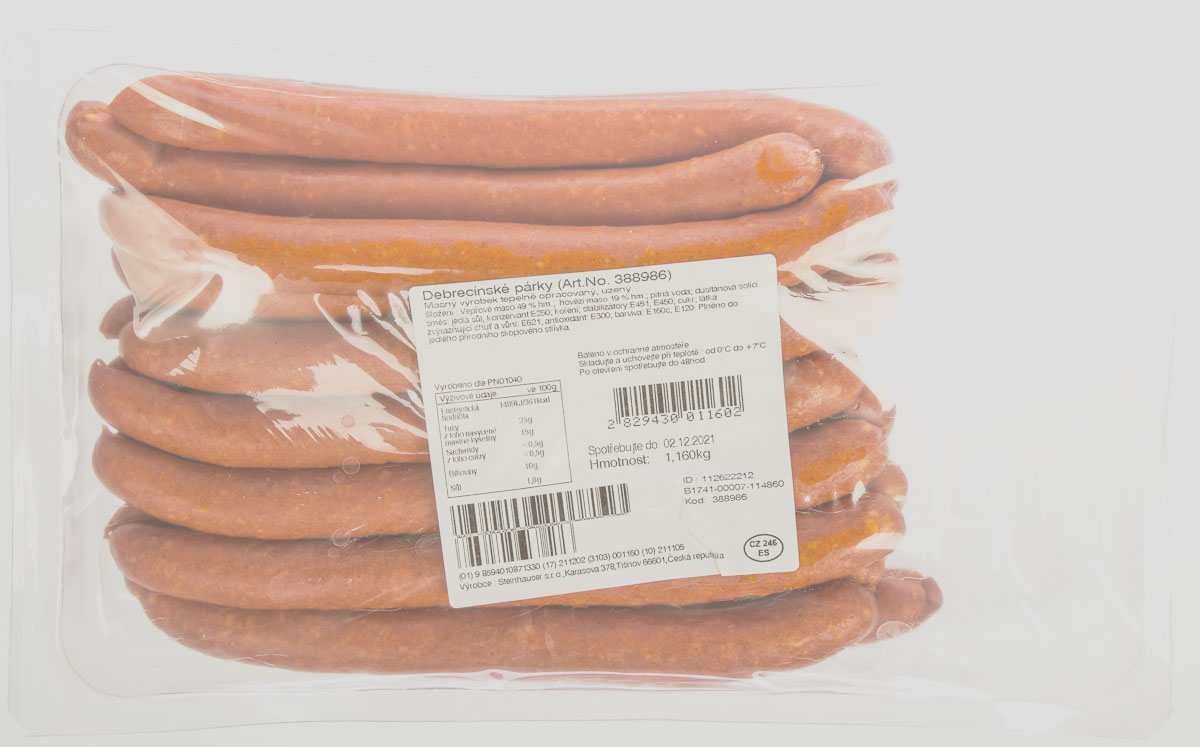 STEINHAUSER Párky debrecínské výběrové chlaz. váž. cca 1 kg