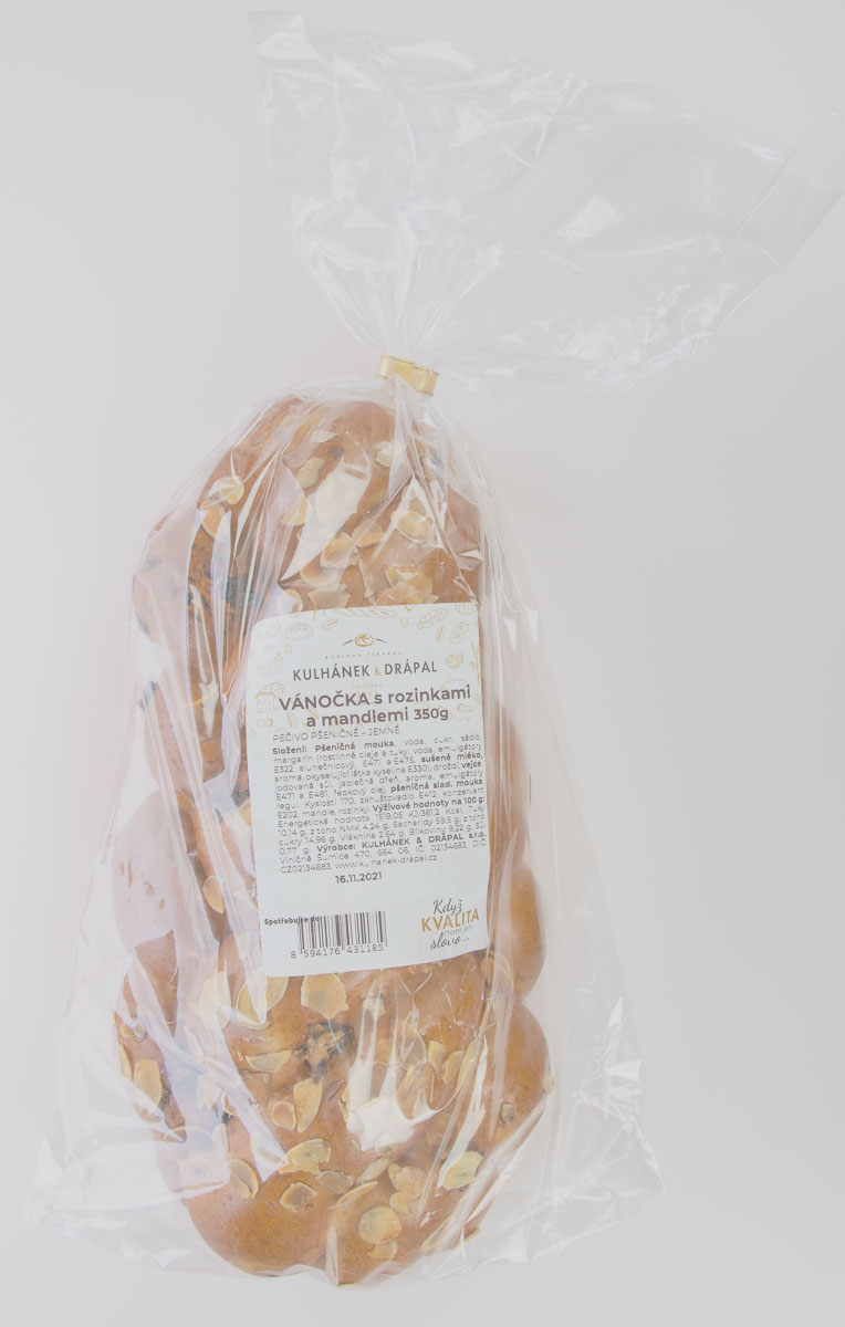 Vánočka mandle/rozinky 350 g
