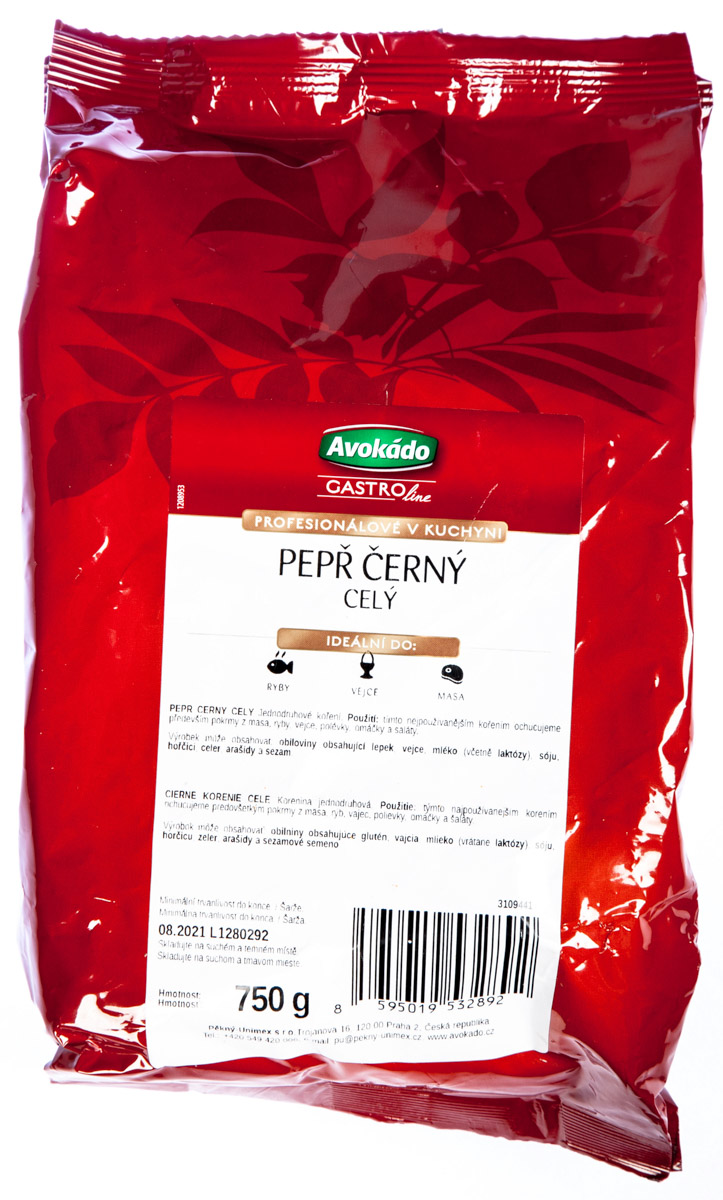 Avokádo Pepř černý celý 750 g