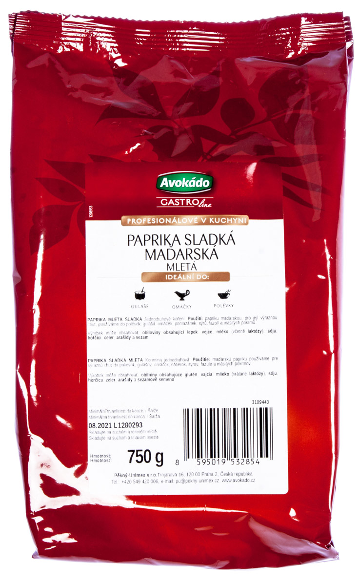 Avokádo Paprika maďarská sladká mletá 750 g