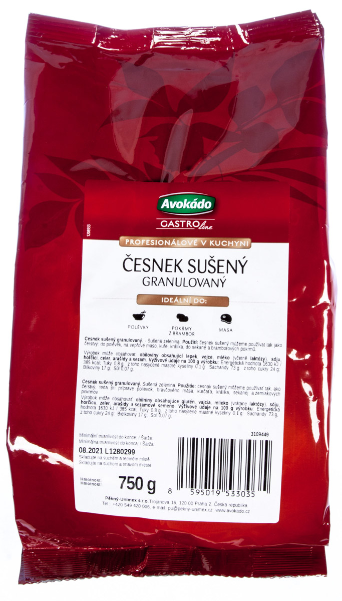 Avokádo Česnek sušený granulovaný 750 g