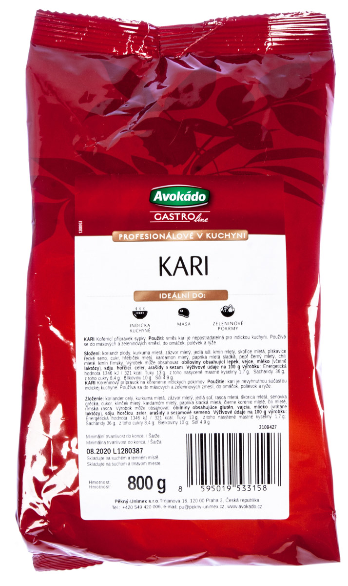 Avokádo Kari koření 800 g