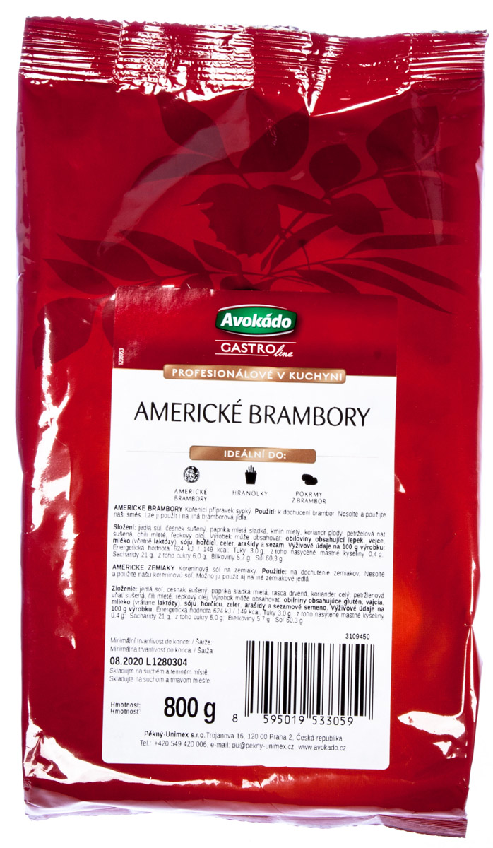 Avokádo Americké brambory koření 800 g