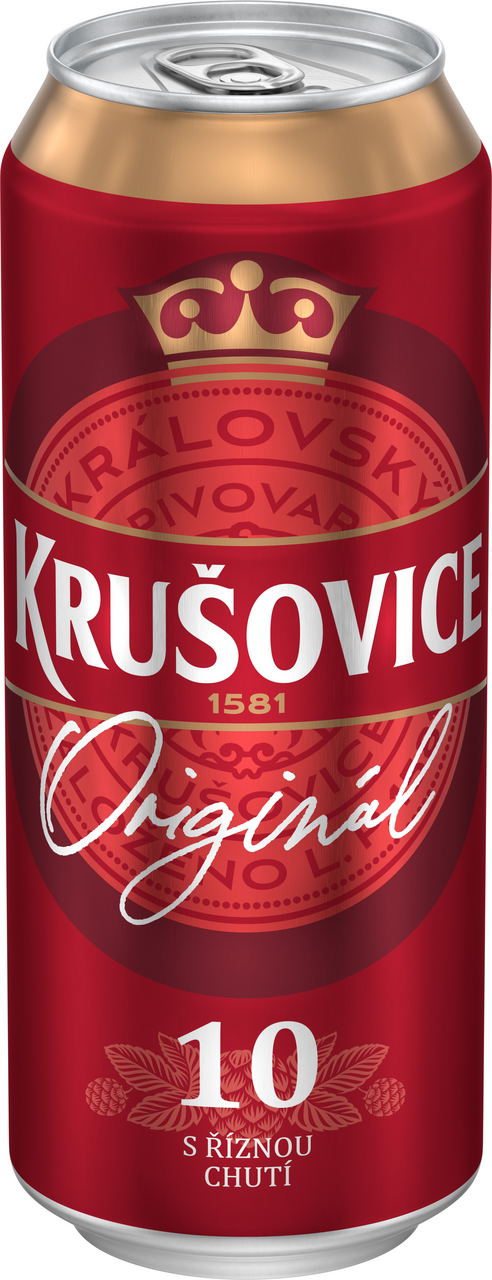KRUŠOVICE Pivo světlé výčepní 10° 24 x 500 ml plech