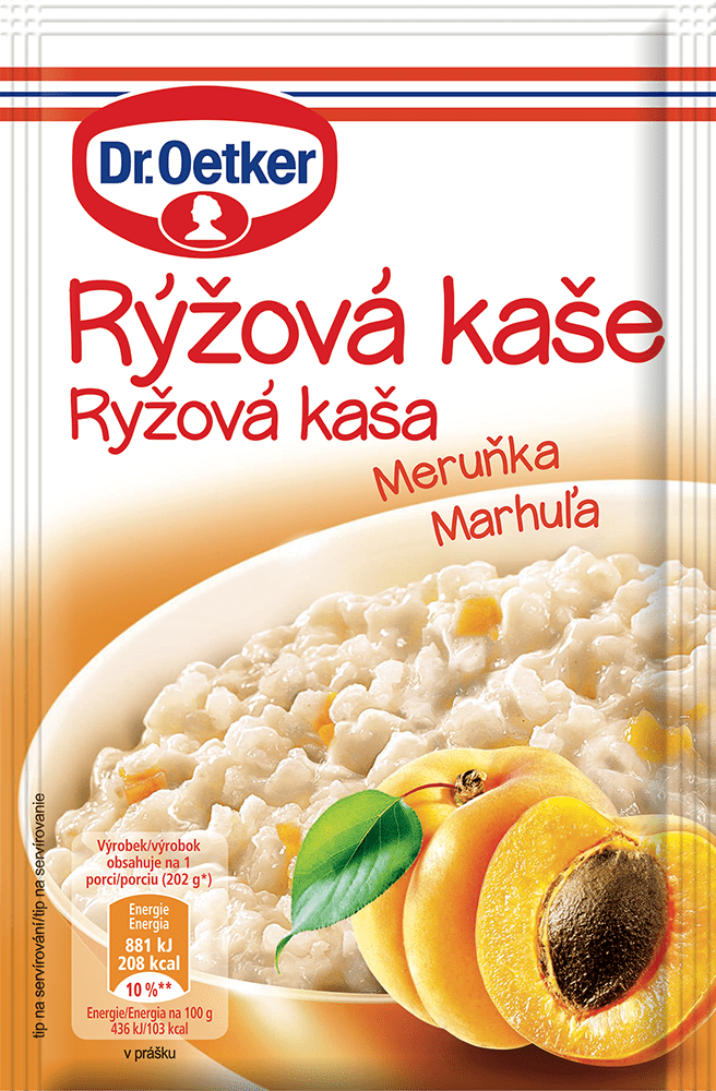 Dr. Oetker Kaše rýžová bez lepku meruňka 52 g