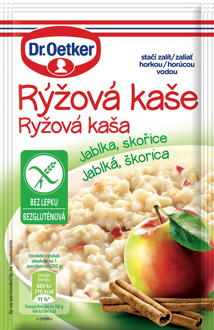 Dr. Oetker Rýžová kaše jablko skořice bez lepku 52 g