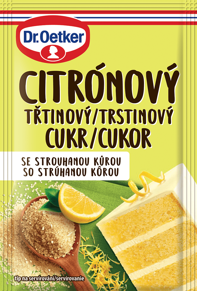 Dr. Oetker Třtinový cukr citrónový 20 x 15 g