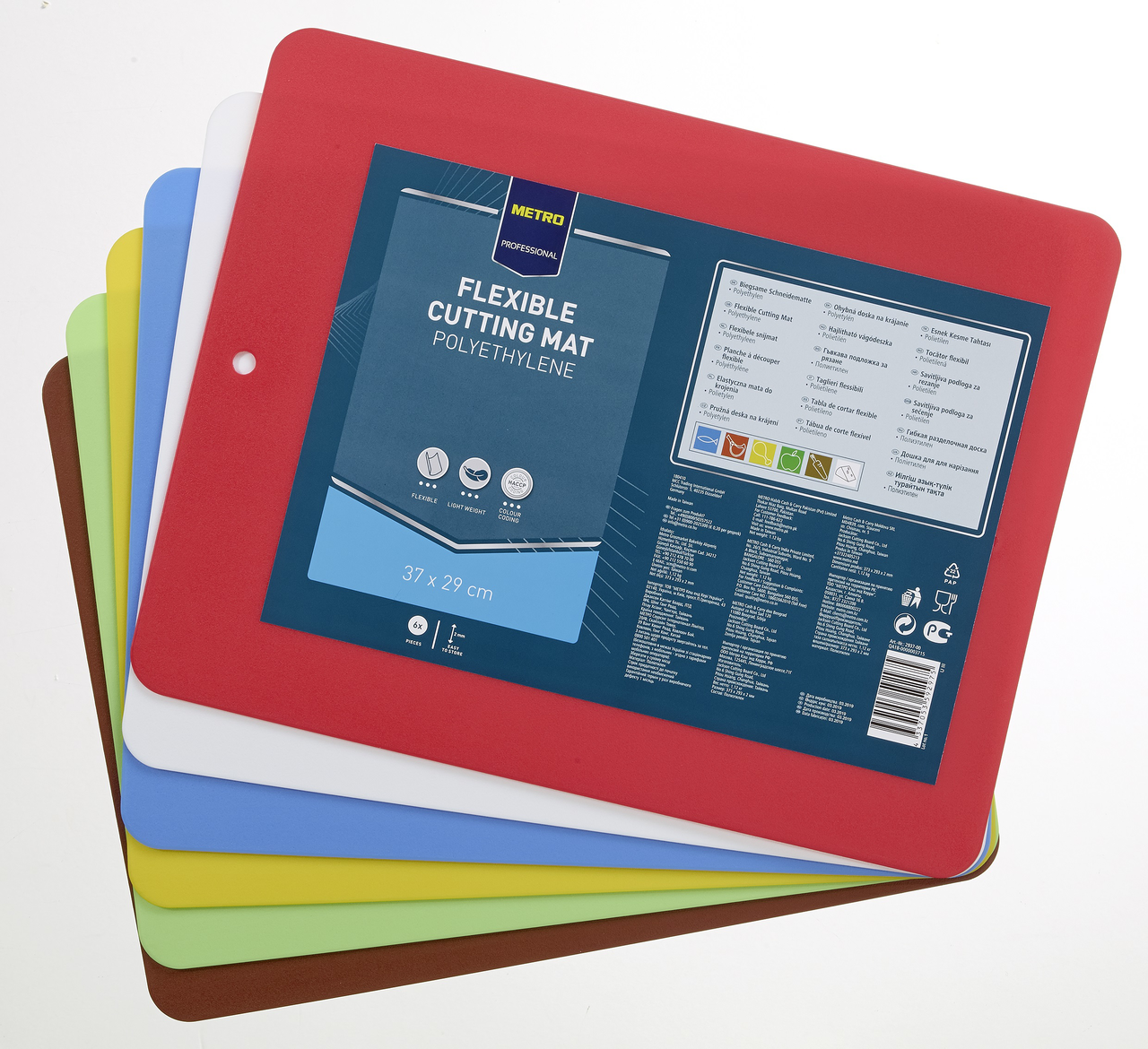 METRO PROFESSIONAL Krájecí deska HACCP 37 x 29 cm polyetylen 6 ks