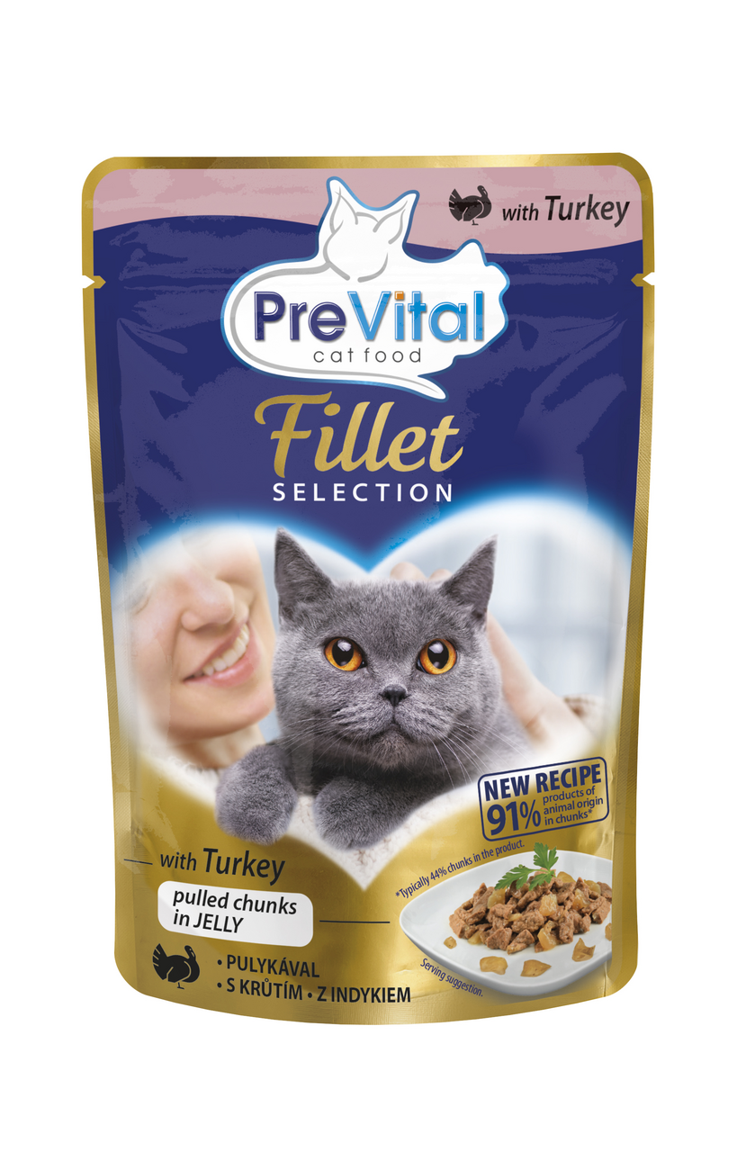 PreVital Kapsička krůta v želé pro kočky 28 x 85 g