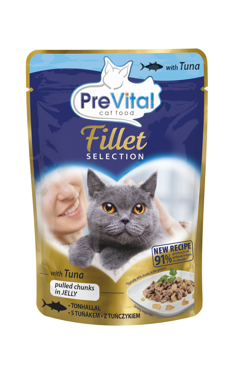 PreVital Kapsička tuňák v želé pro kočky 28 x 85 g