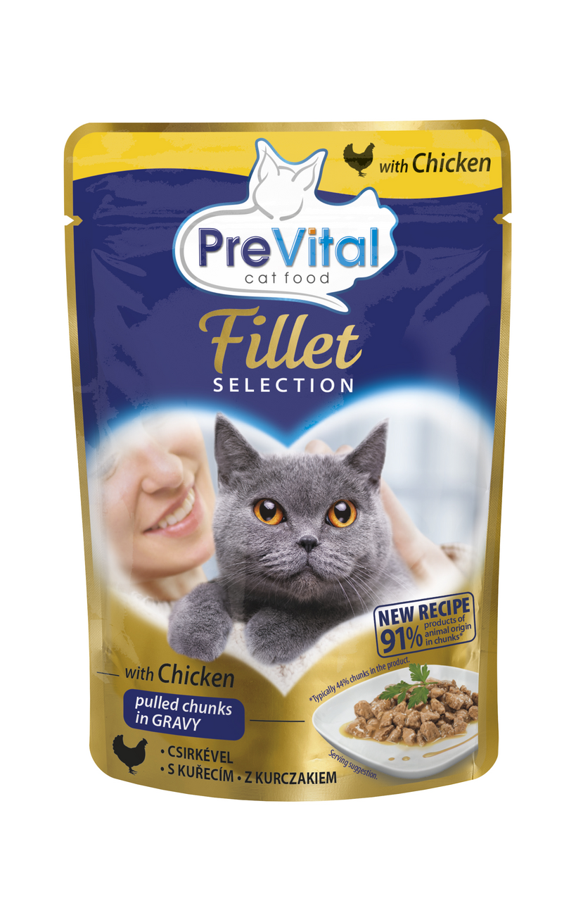 PreVital Kapsička kuře s omáčkou pro kočky 28 x 85 g