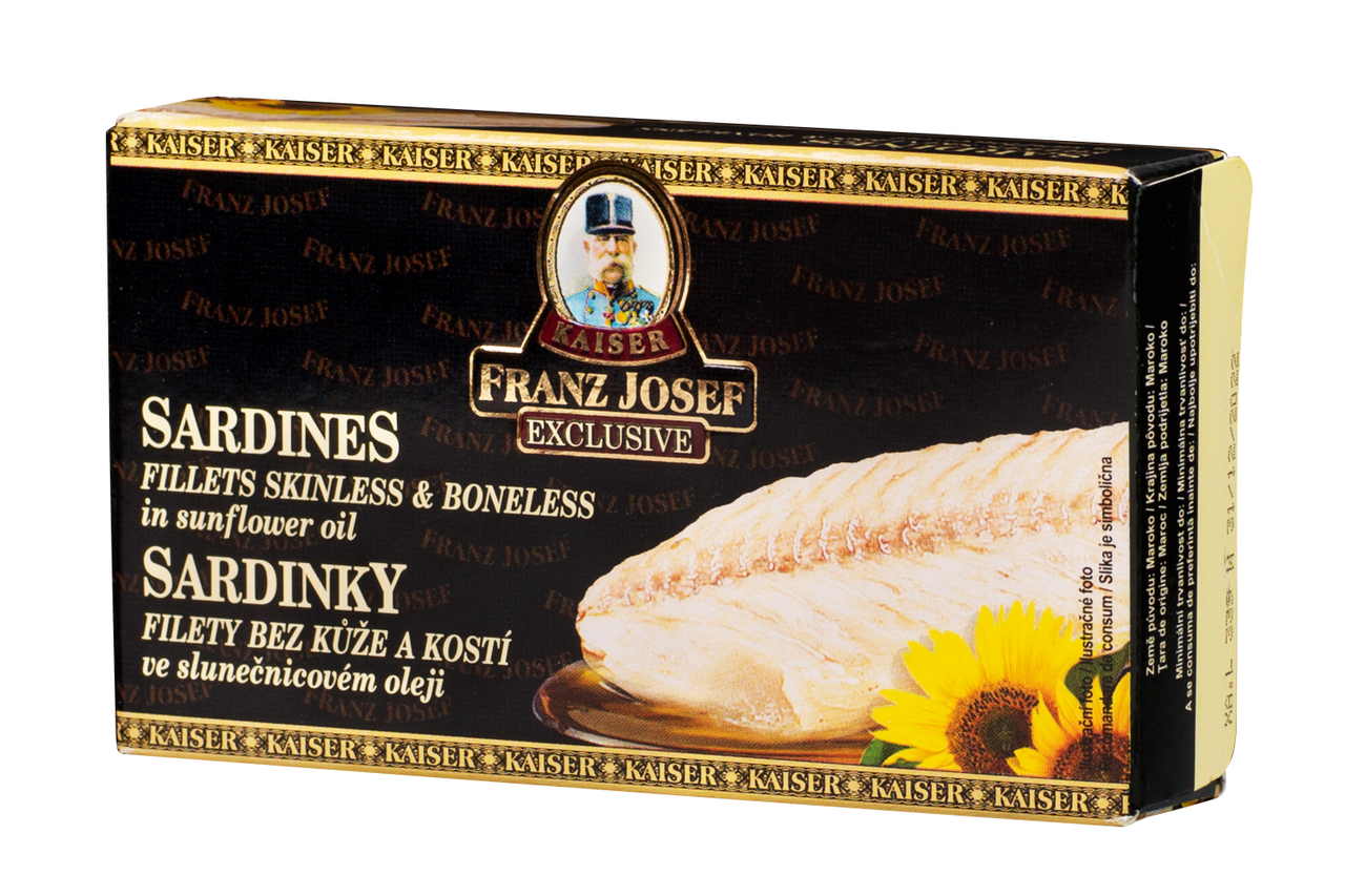 FRANZ JOSEF KAISER Sardinky filety v rostliném oleji 90 g