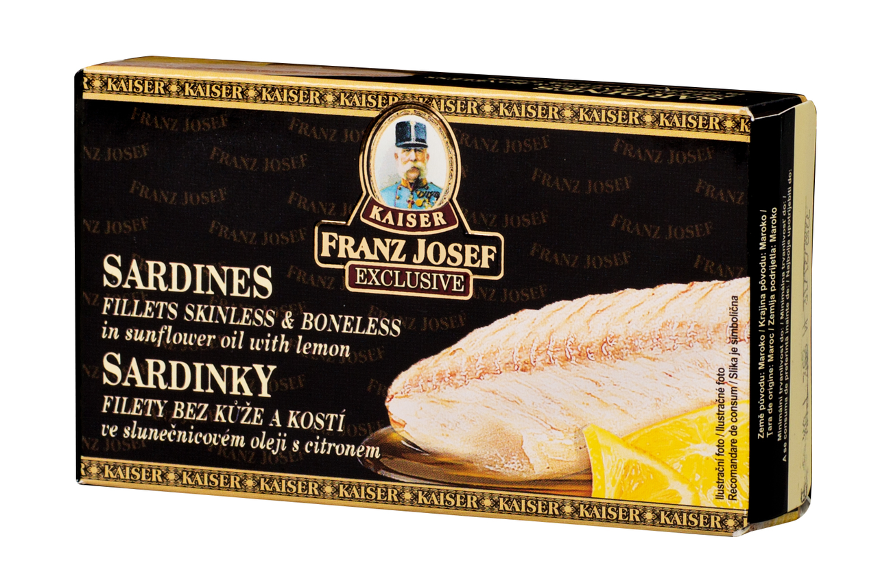 FRANZ JOSEF KAISER Sardinky filety v rostliném oleji + citrón 90 g