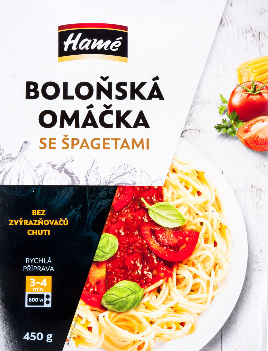 Hamé Špagety s boloňskou omáčkou chlaz. 450 g