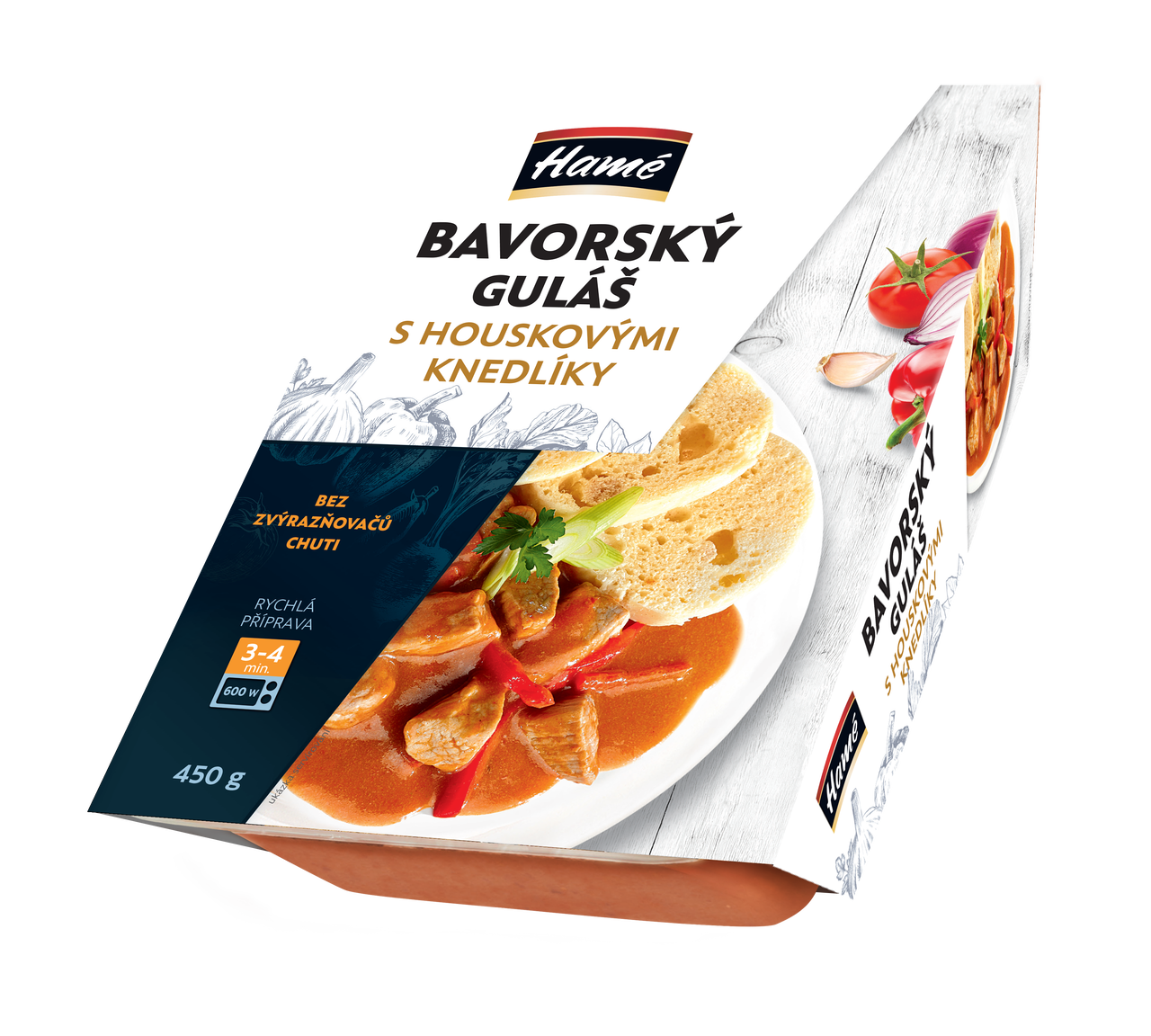 Hamé Bavorský guláš s houskovým knedlíkem chlaz. 450 g