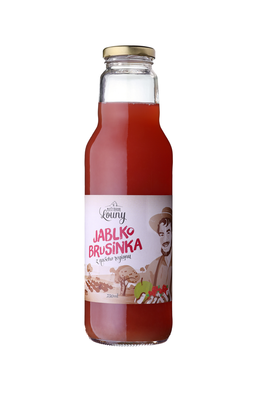 MOŠTÁRNA Louny Mošt jablko brusinka 750 ml
